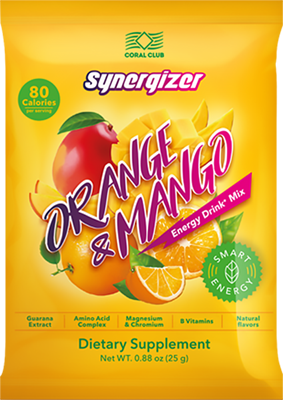 Synergiseur avec les goûts d'orange et de mangue